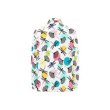 Dragonflies ginkgo leaves pattern Women's Long Sleeve Polo Shirt