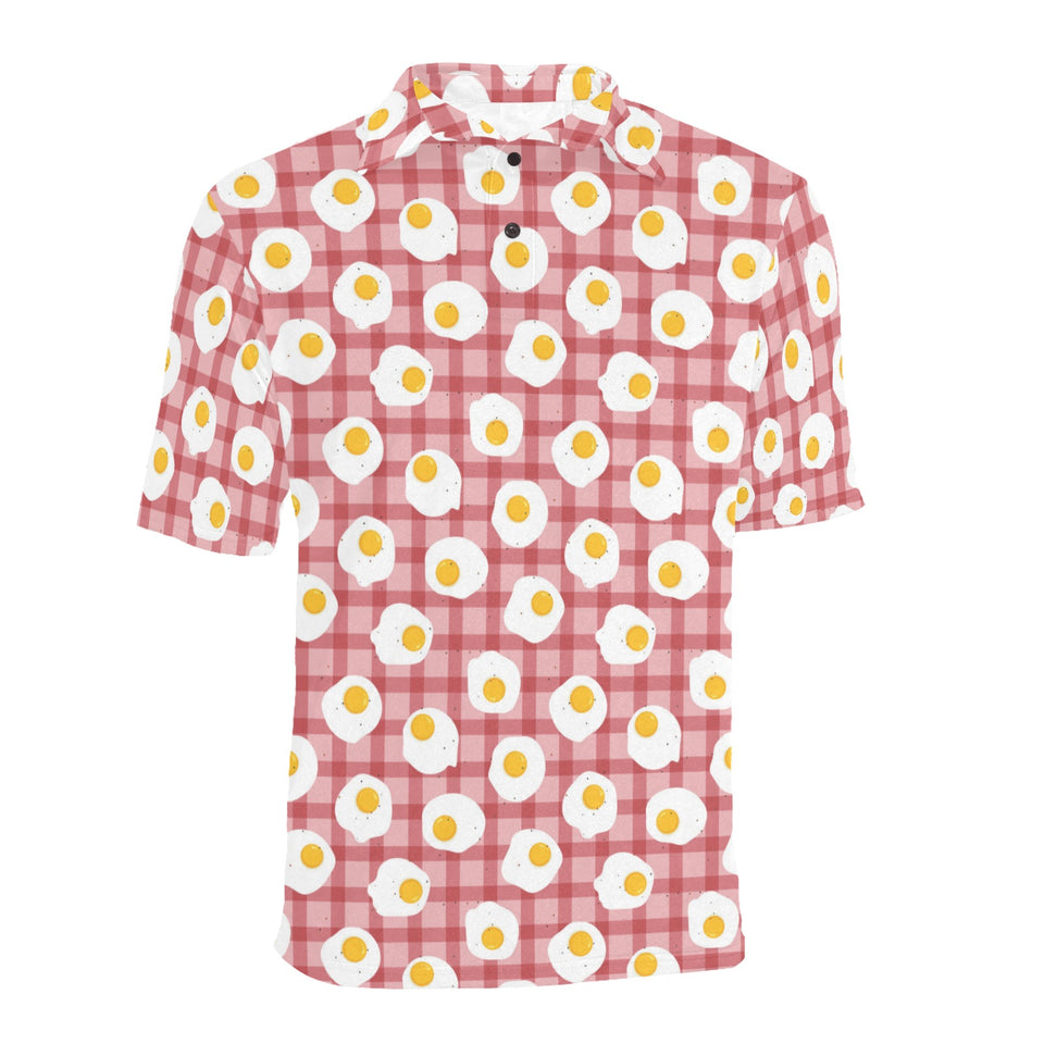 Fried Eggs Pattern Print Design 03 Men's All Over Print Polo Shirt
