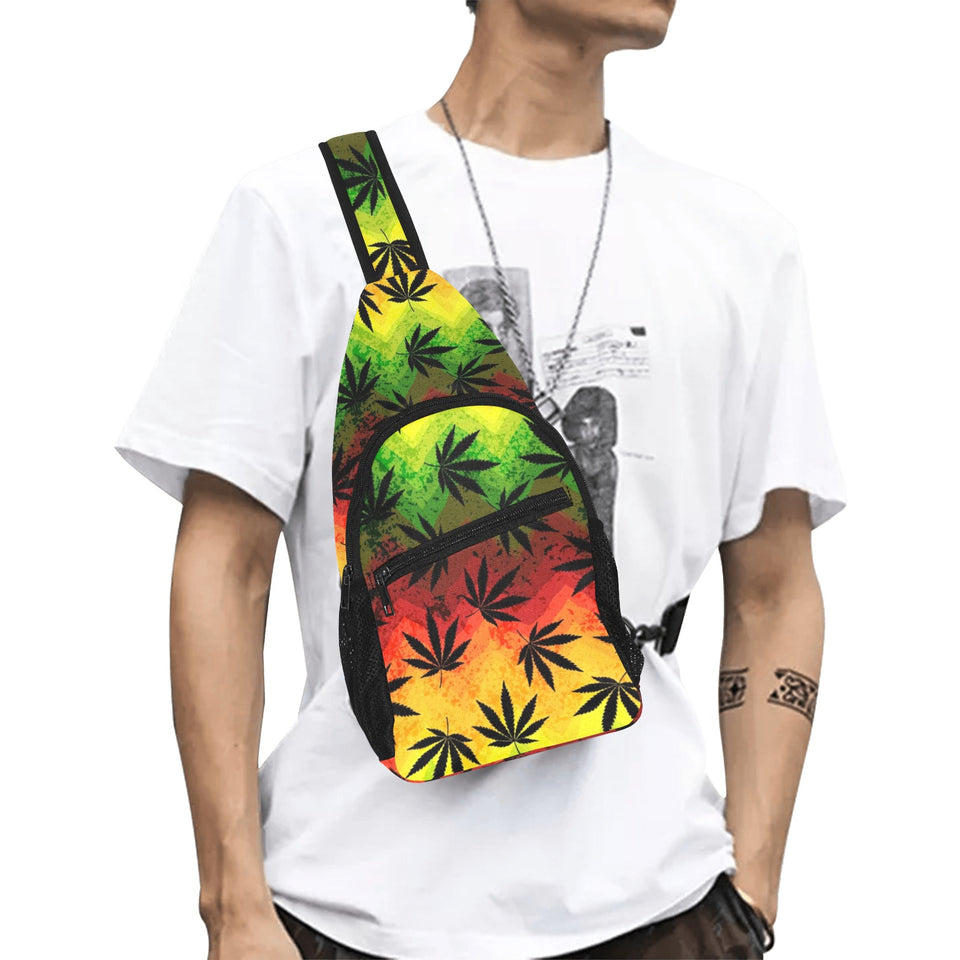 Canabis Marijuana Weed Pattern Print Design 03 All Over Print Chest Bag
