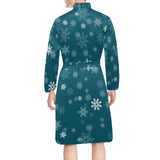 Colorful mushroom pattern Men's Long Sleeve Belted Night Robe