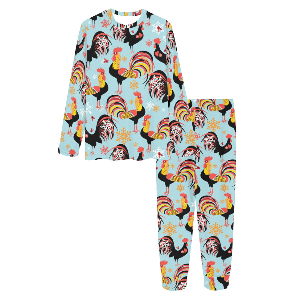 Rooster chicken cock snowfalke Women's All Over Print Pajama Set