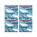 Whale design pattern Gauze Curtain