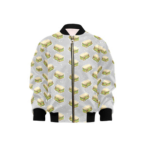 Sandwich Pattern Print Design 05 Kids' Boys' Girls' Bomber Jacket