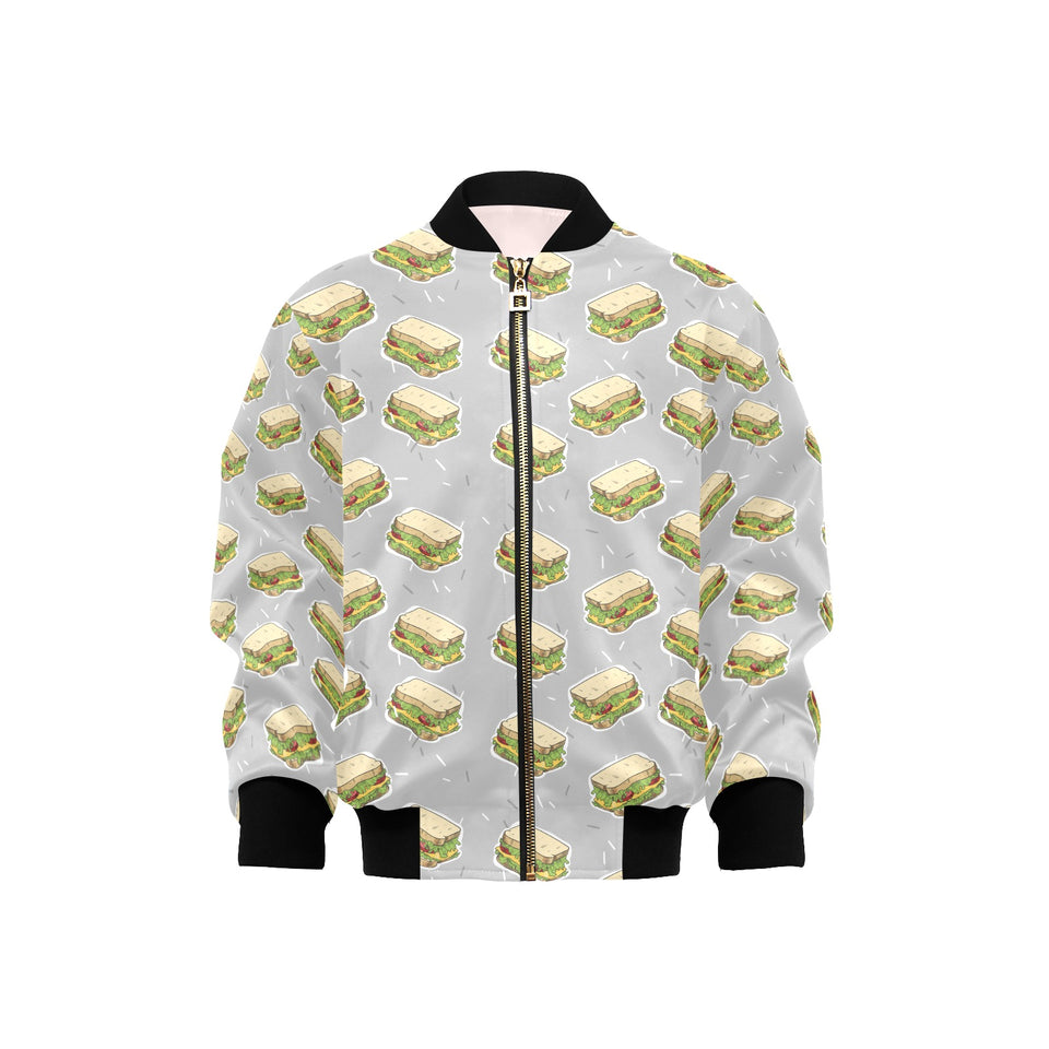 Sandwich Pattern Print Design 05 Kids' Boys' Girls' Bomber Jacket