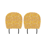 Potato Chips Pattern Print Design 01 Car Headrest Cover