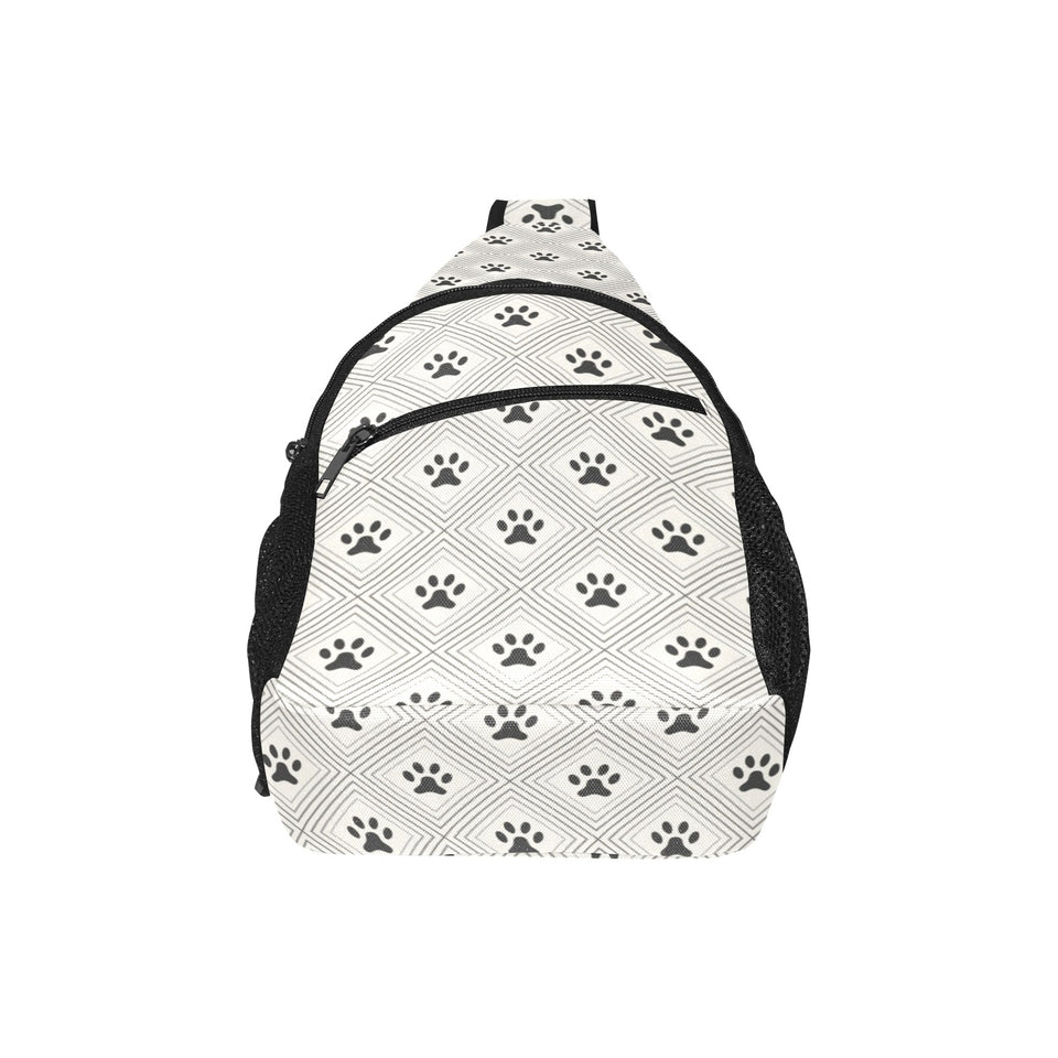 Dog Paws Pattern Print Design 03 All Over Print Chest Bag