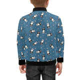 Cute boston terrier dog spattern Kids' Boys' Girls' Bomber Jacket
