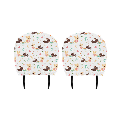 Cute Chihuahua puppie pattern Car Headrest Cover