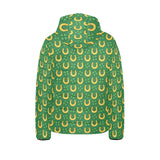 Horseshoes Pattern Print Design 05 Kids' Boys' Girls' Padded Hooded Jacket