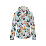 Rooster chicken cock snowfalke Women's Padded Hooded Jacket