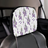 lavender flower design pattern Car Headrest Cover
