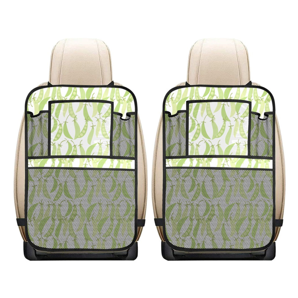Green Peas Pattern Print Design 03 Car Seat Back Organizer