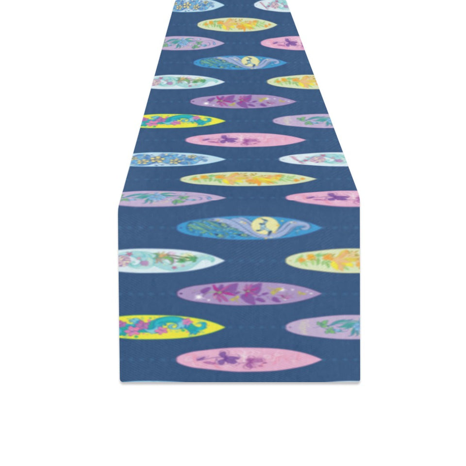 Surfboard Pattern Print Design 03 Table Runner
