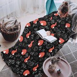 fox sleeping fox pattern Blanket Robe with Sleeves