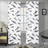 Swordfish Pattern Print Design 04 Gauze Curtain