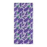 Eggplant Pattern Print Design 03 Beach Towel