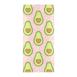 Avocado heart pink background Beach Towel