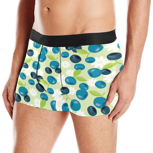 blueberry flower pattern Men's All Over Print Boxer Briefs Men's Underwear