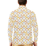 Horseshoes Pattern Print Design 03 Men's Long Sleeve Polo Shirt