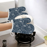 Coral Reef Pattern Print Design 05 Heat Resistant Oven Mitts