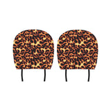 Fire flame dark pattern Car Headrest Cover