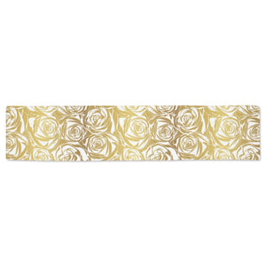Rose Pattern Print Design 05 Table Runner