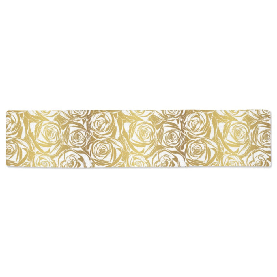 Rose Pattern Print Design 05 Table Runner