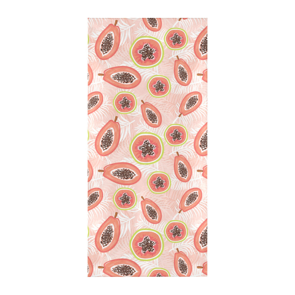 papaya leaves pattern Beach Towel