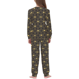 Casino Cards Suits Pattern Print Design 01 Kids' Boys' Girls' All Over Print Pajama Set