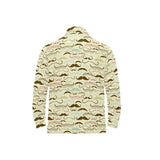 Mustache Beard Pattern Print Design 01 Men's Long Sleeve Polo Shirt
