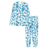 Coral Reef Pattern Print Design 01 Women's All Over Print Pajama Set