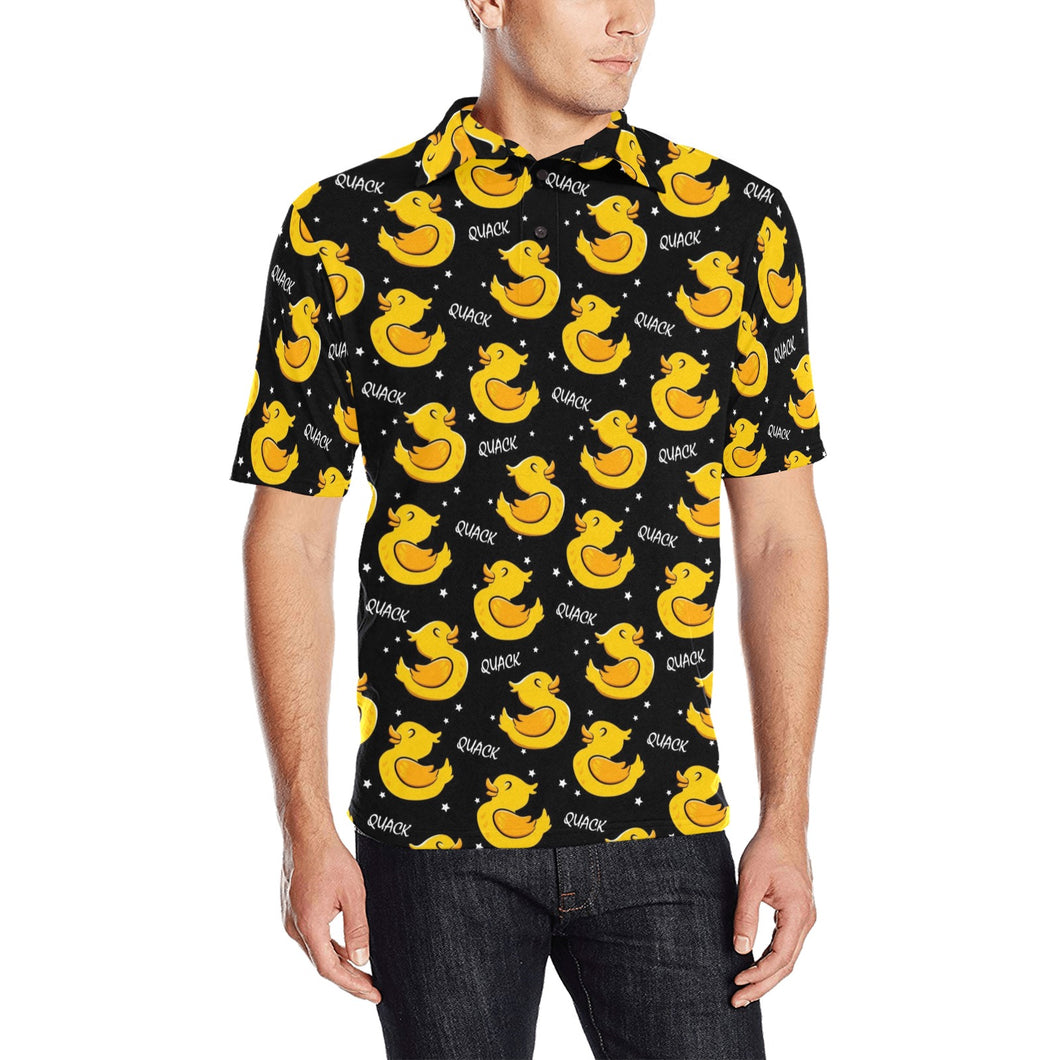 Duck Pattern Print Design 05 Men's All Over Print Polo Shirt