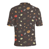 Coffee bean leave pattern Men's All Over Print Polo Shirt