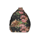 Horse head wild roses pattern All Over Print Chest Bag