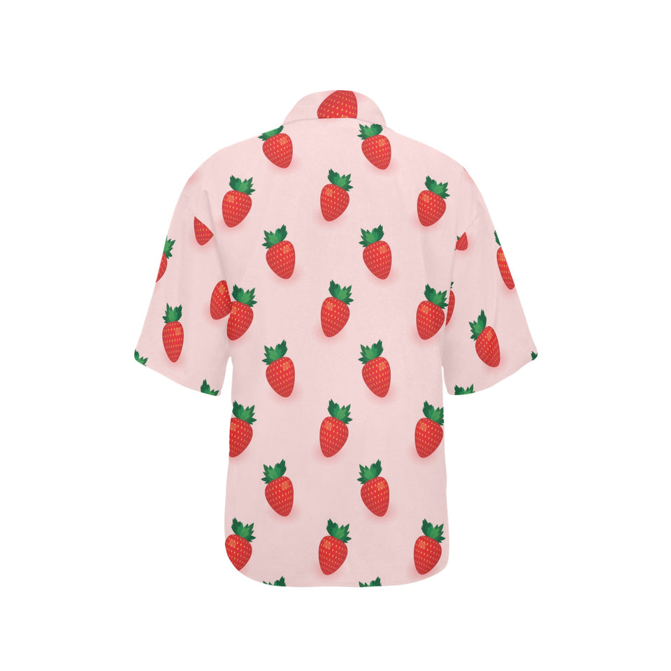 Strawberry beautiful pattern Women's All Over Print Hawaiian Shirt