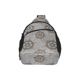 nautical wood steering wheel pattern All Over Print Chest Bag