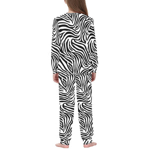 Zebra skin pattern Kids' Boys' Girls' All Over Print Pajama Set