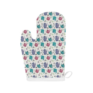 Tea pots Pattern Print Design 05 Heat Resistant Oven Mitts
