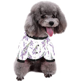 lavender flower design pattern All Over Print Pet Dog Round Neck Fuzzy Shirt