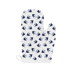 Swallow Pattern Print Design 03 Heat Resistant Oven Mitts