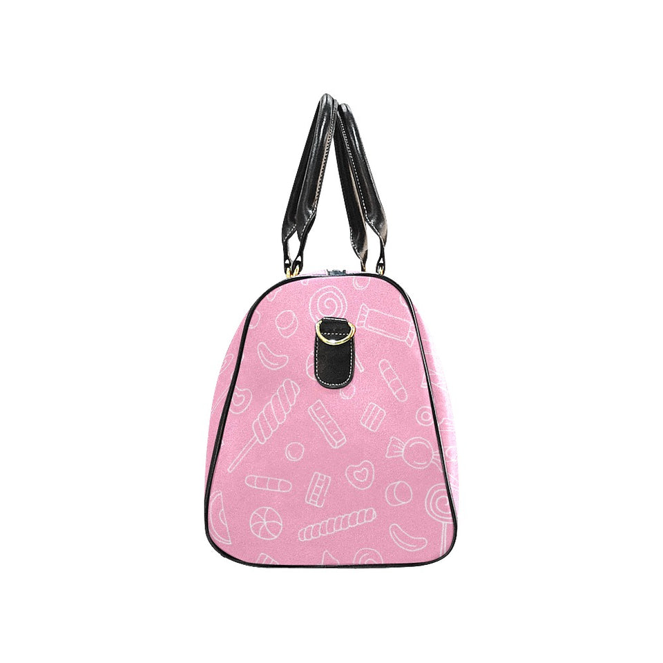 Sweet candy pink background Travel Bag