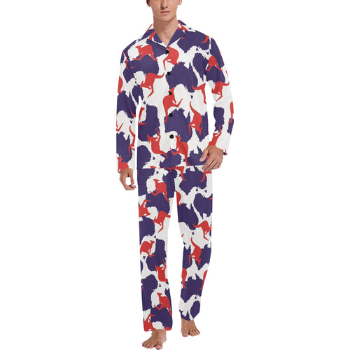 Kangaroo Australian pattern Men's Long Pajama Set