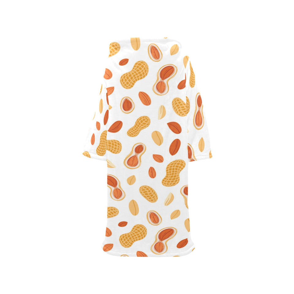 peanuts pattern Blanket Robe with Sleeves