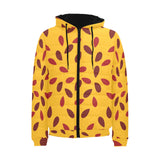 Passion fruit texture Men's Padded Hooded Jacket