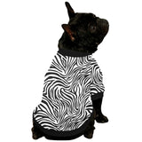 Zebra skin pattern All Over Print Pet Dog Round Neck Fuzzy Shirt