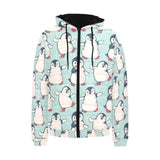 Cute Penguin pattern Men's Padded Hooded Jacket