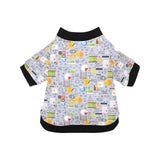 Math Pattern Print Design 04 All Over Print Pet Dog Round Neck Fuzzy Shirt