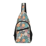 Gear Pattern Print Design 05 All Over Print Chest Bag