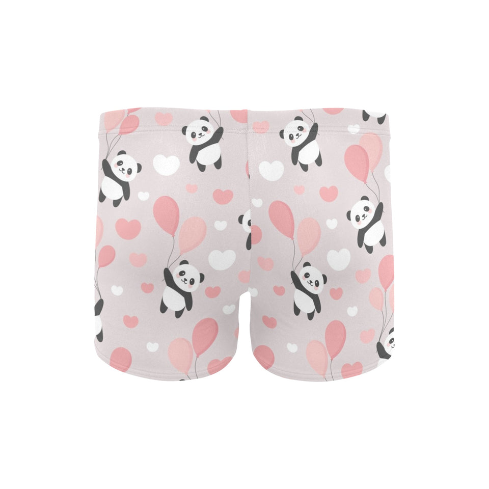Cute panda ballon heart pattern Men's Swimming Trunks