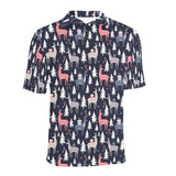 Deers Winter Christmas pattern Men's All Over Print Polo Shirt